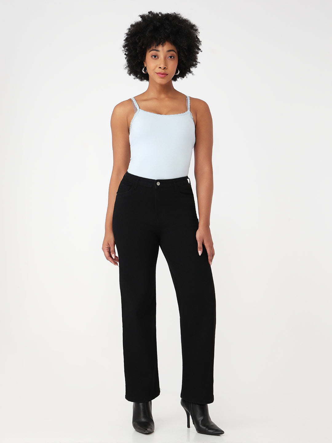 Black High-Rise Baggy Jeans