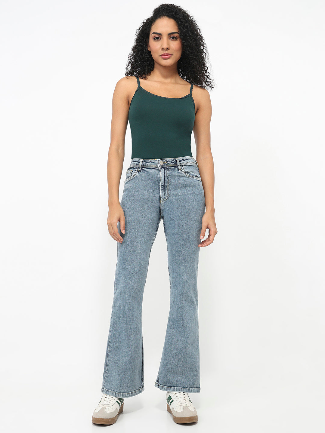Women Blue High-Rise Flare Jeans