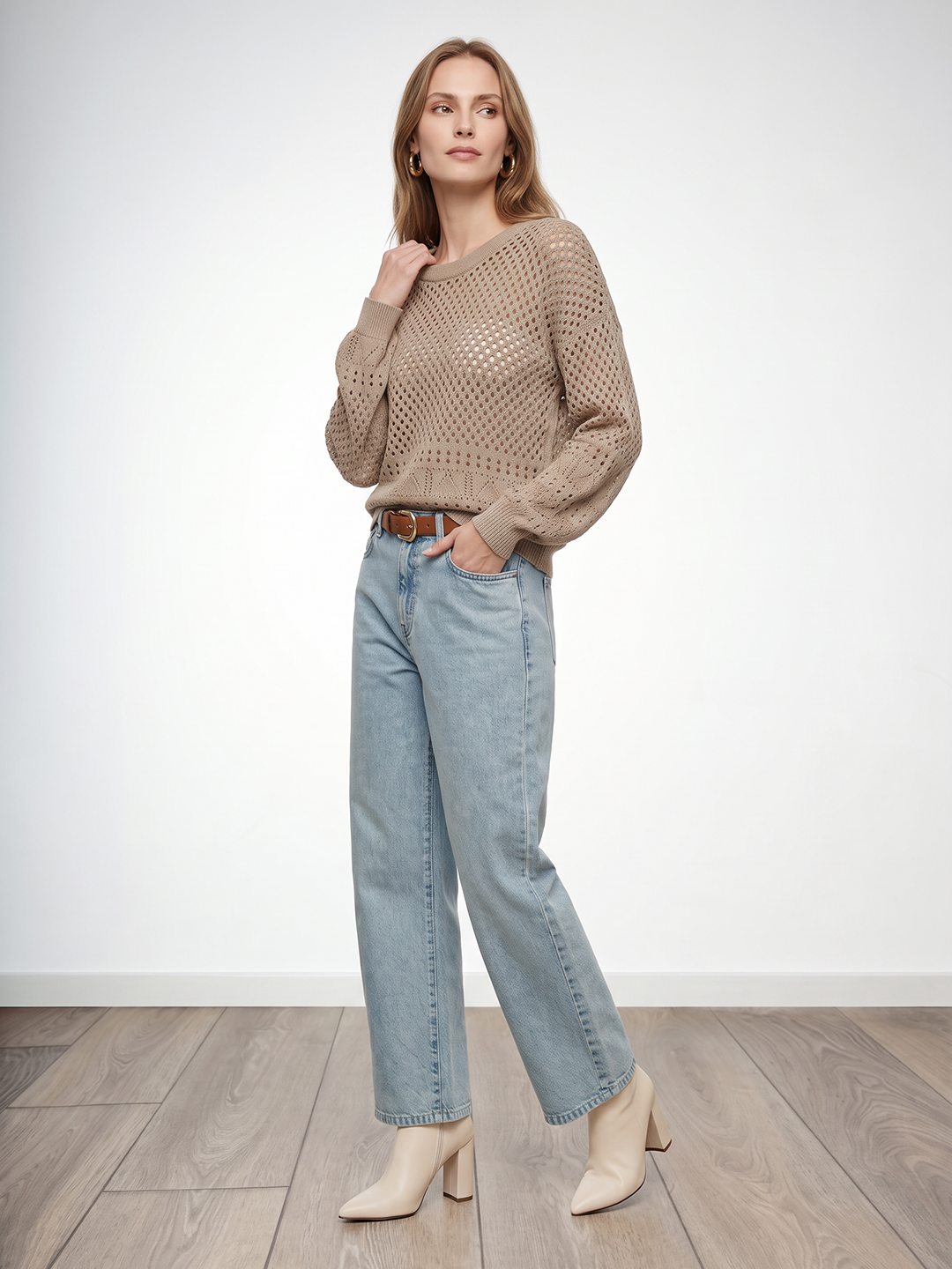 Women Champagne Ponitelle Top