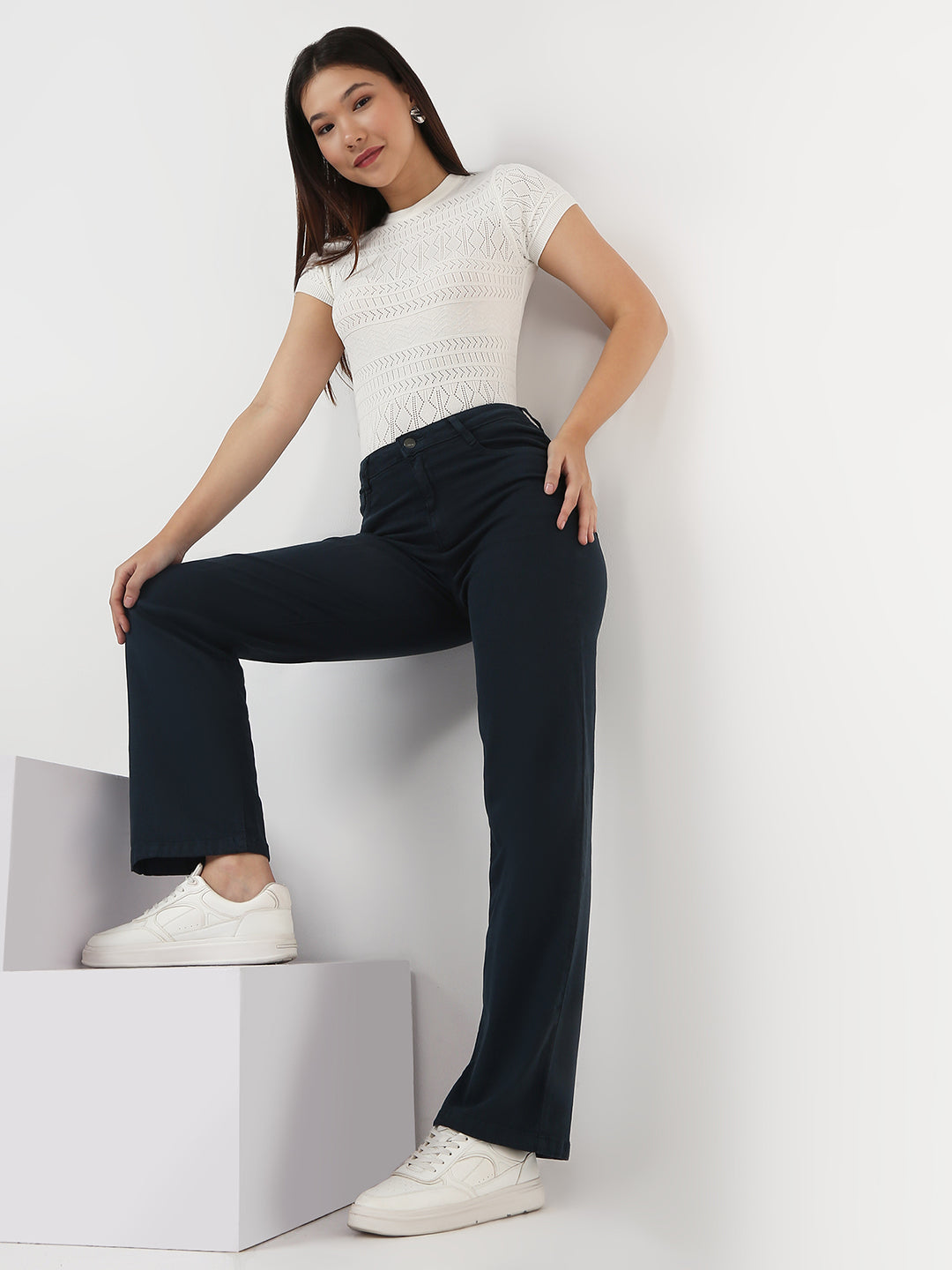 Women Airforce Loose Straight Jeans