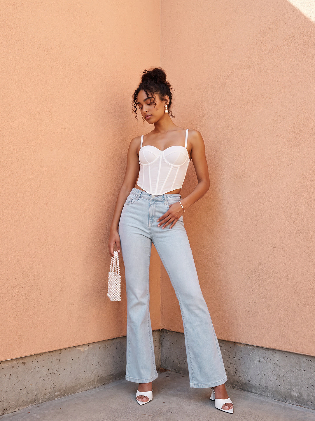 Light Blue High-Rise Flare Jeans