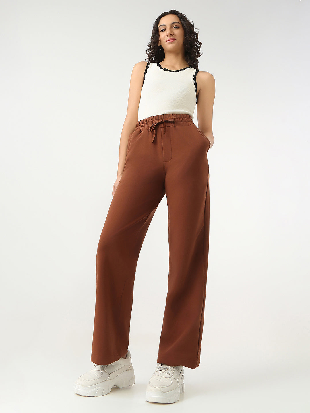 Women Sepia High-Rise Treggings