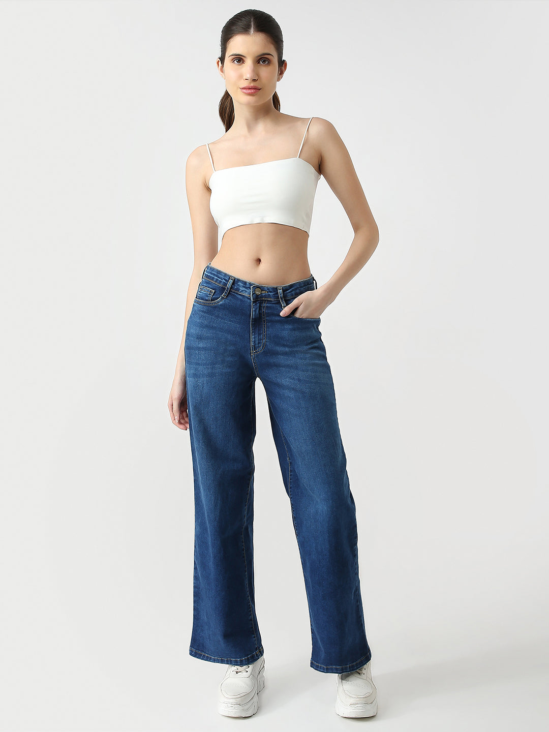 Women High-Rise Wide Leg Jeans
