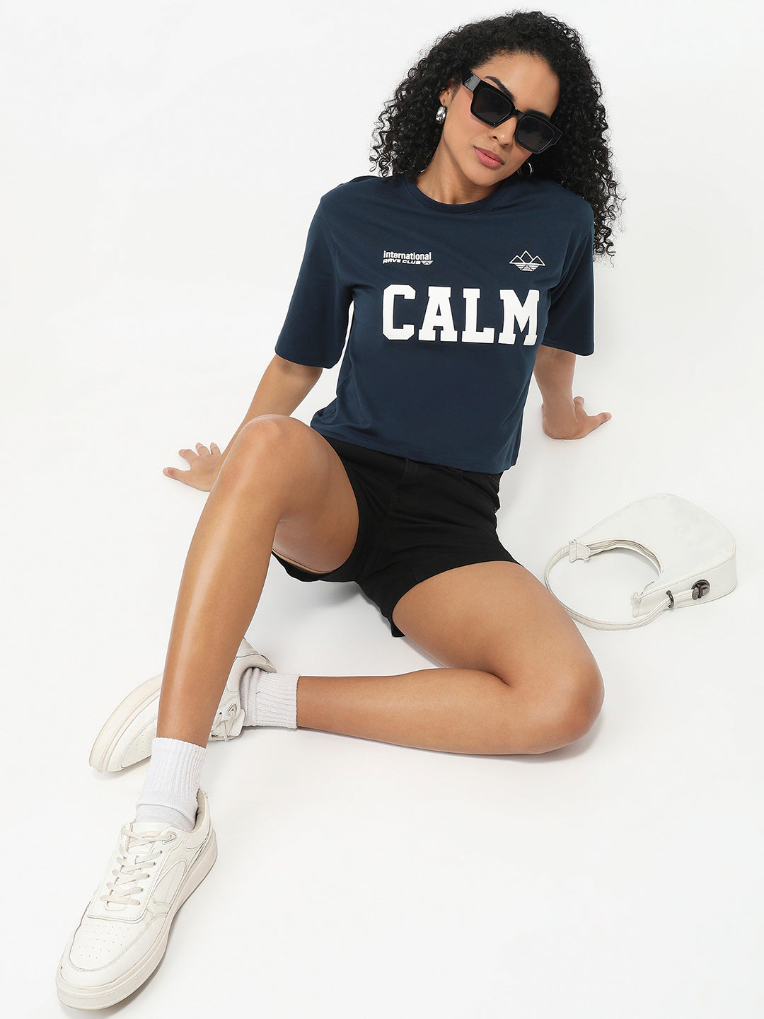 Women Airforce Graphic Crop Tees