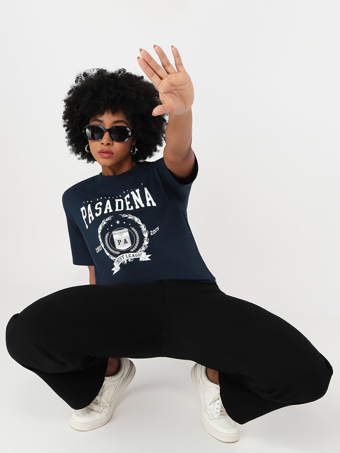 Women Airforce Slim Fit Oversized T-Shirt