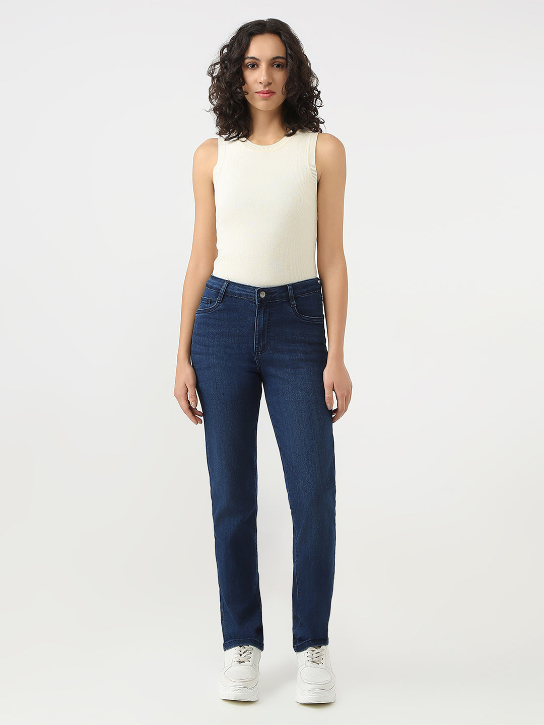 Women High-Rise Straight Fit Jeans