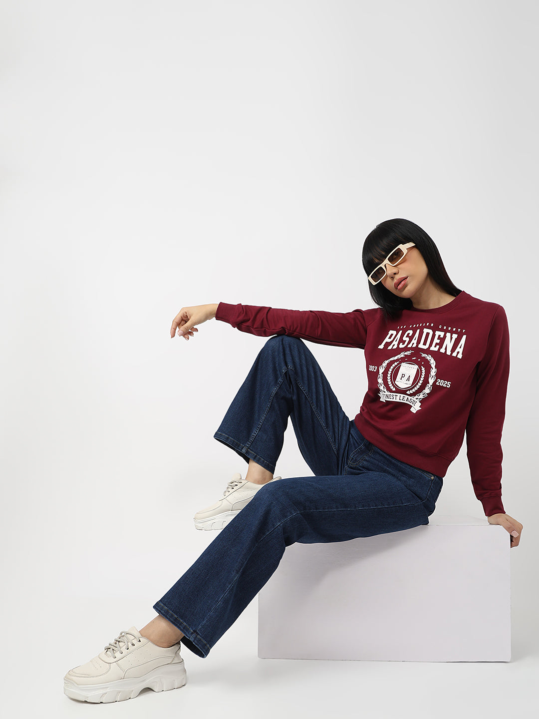 Dark Blue High-Rise Straight Fit Jeans