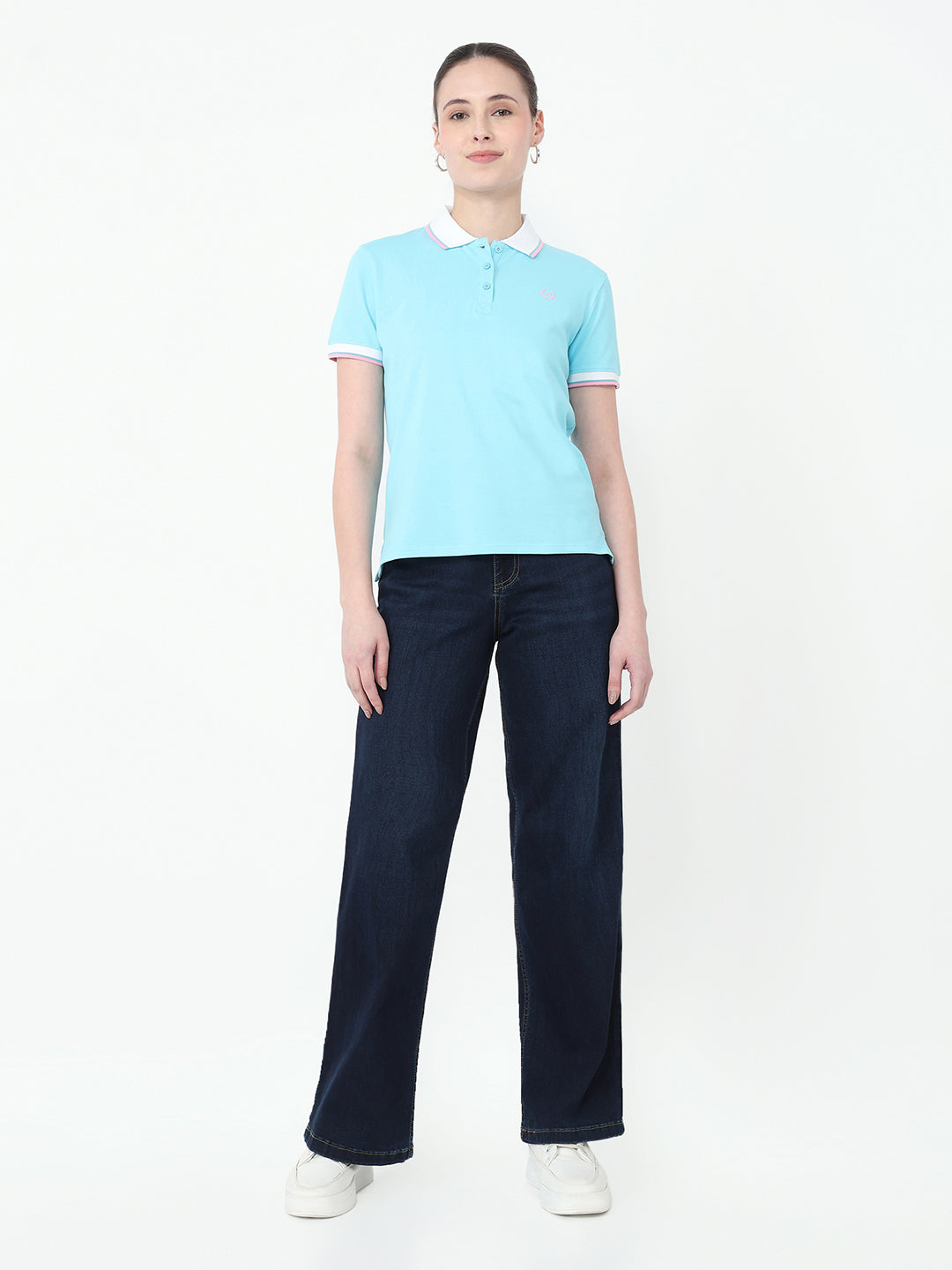 Dark Blue High-Rise Wide Leg Jeans