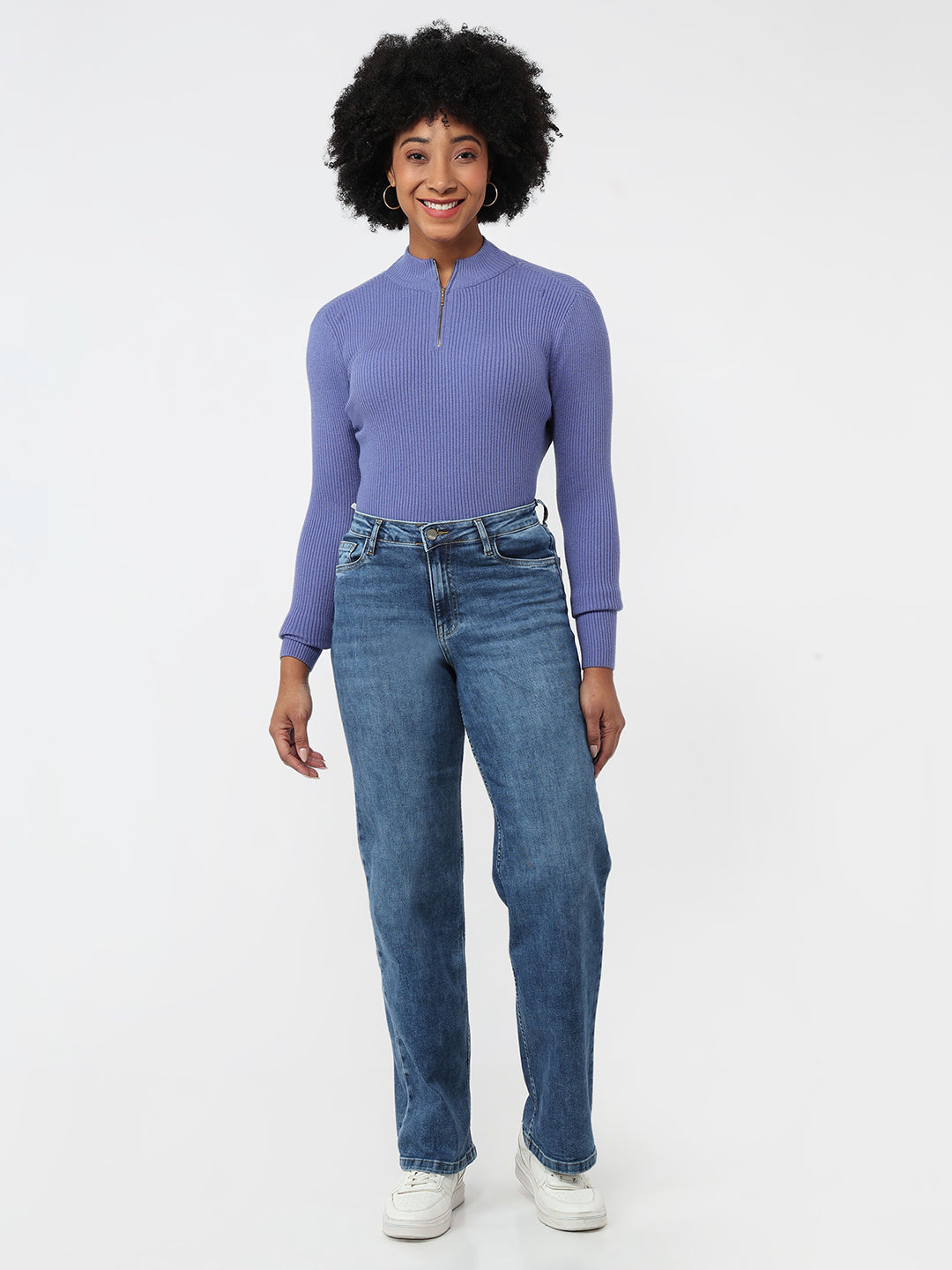 Blue High-Rise Baggy Jeans