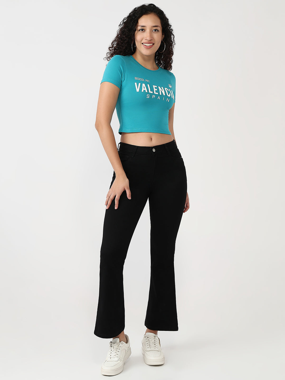 Black High-Rise Flare Jeans