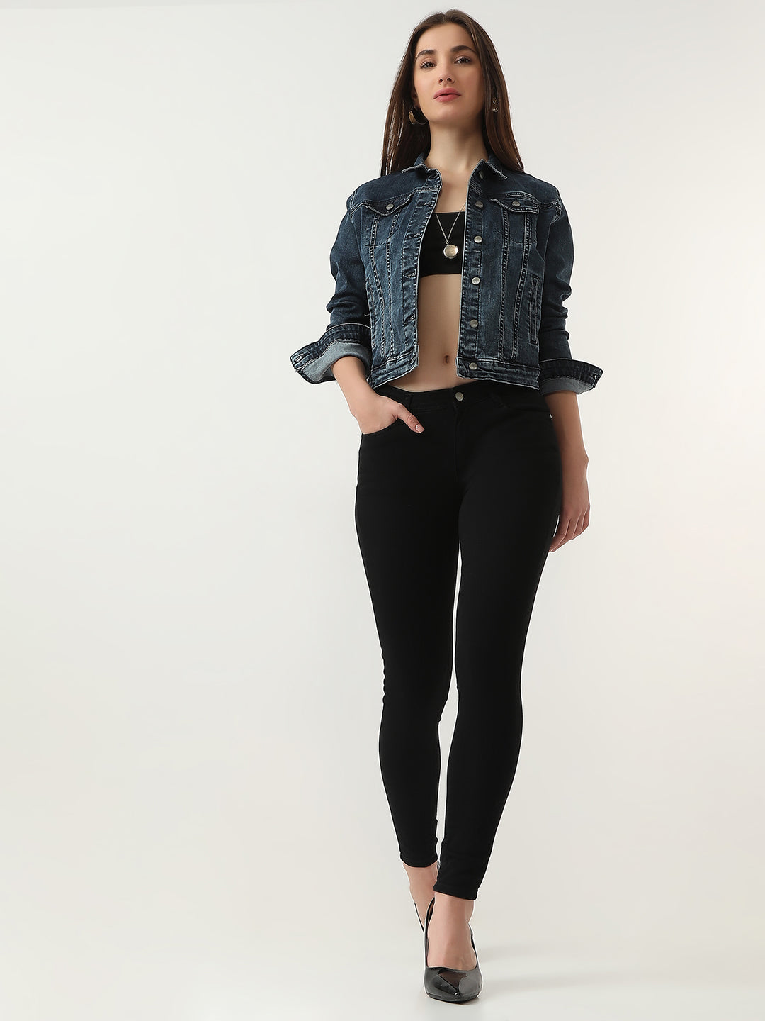 Women Black High-Rise Skinny Jeans