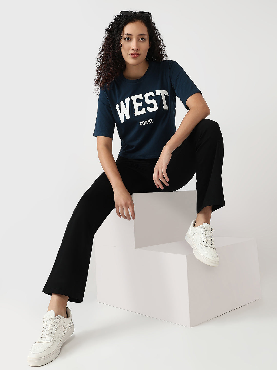 Women Airforce Slim Graphic Crop T-Shirt