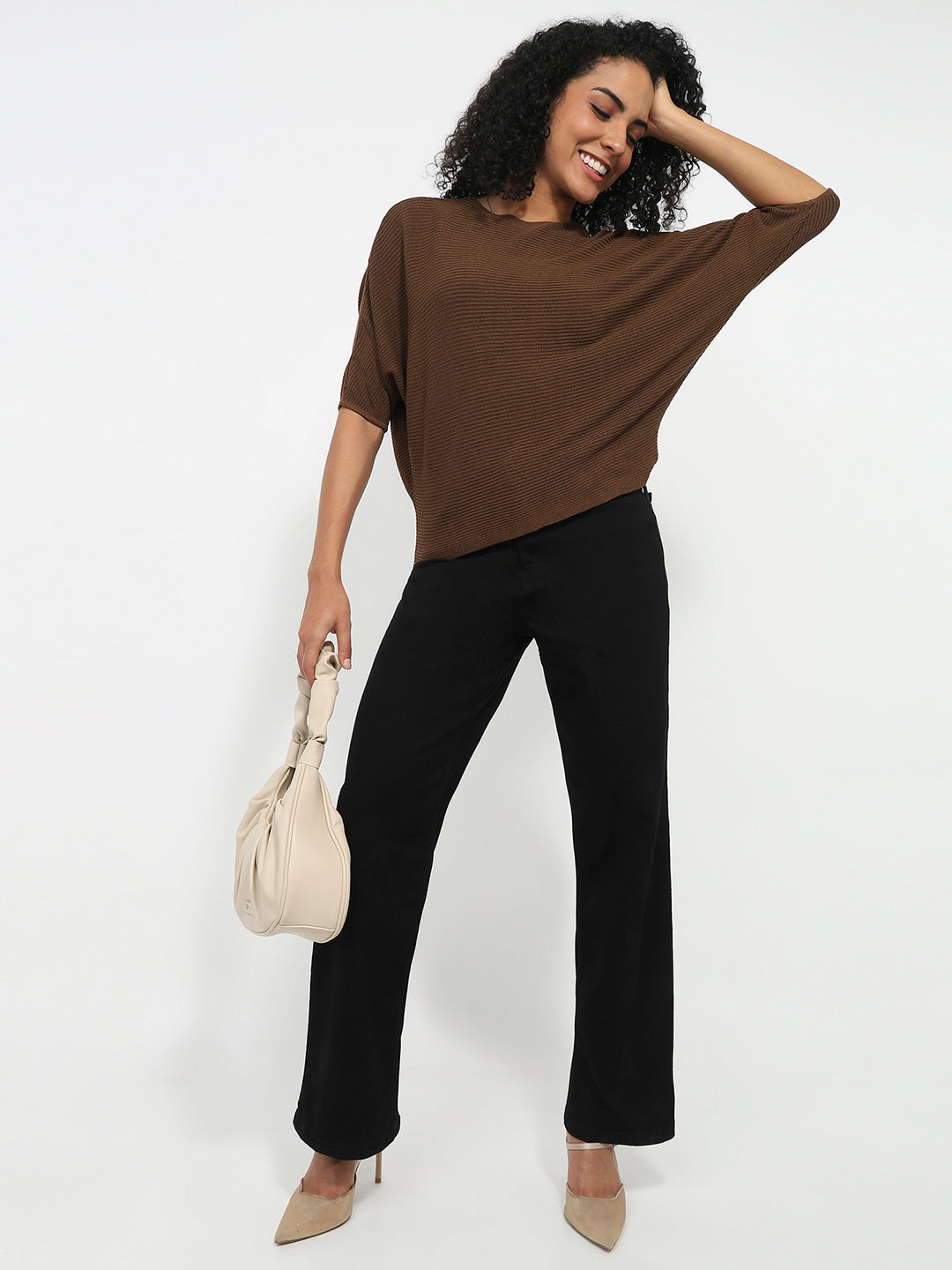 Women Sepia Batsleeve Top