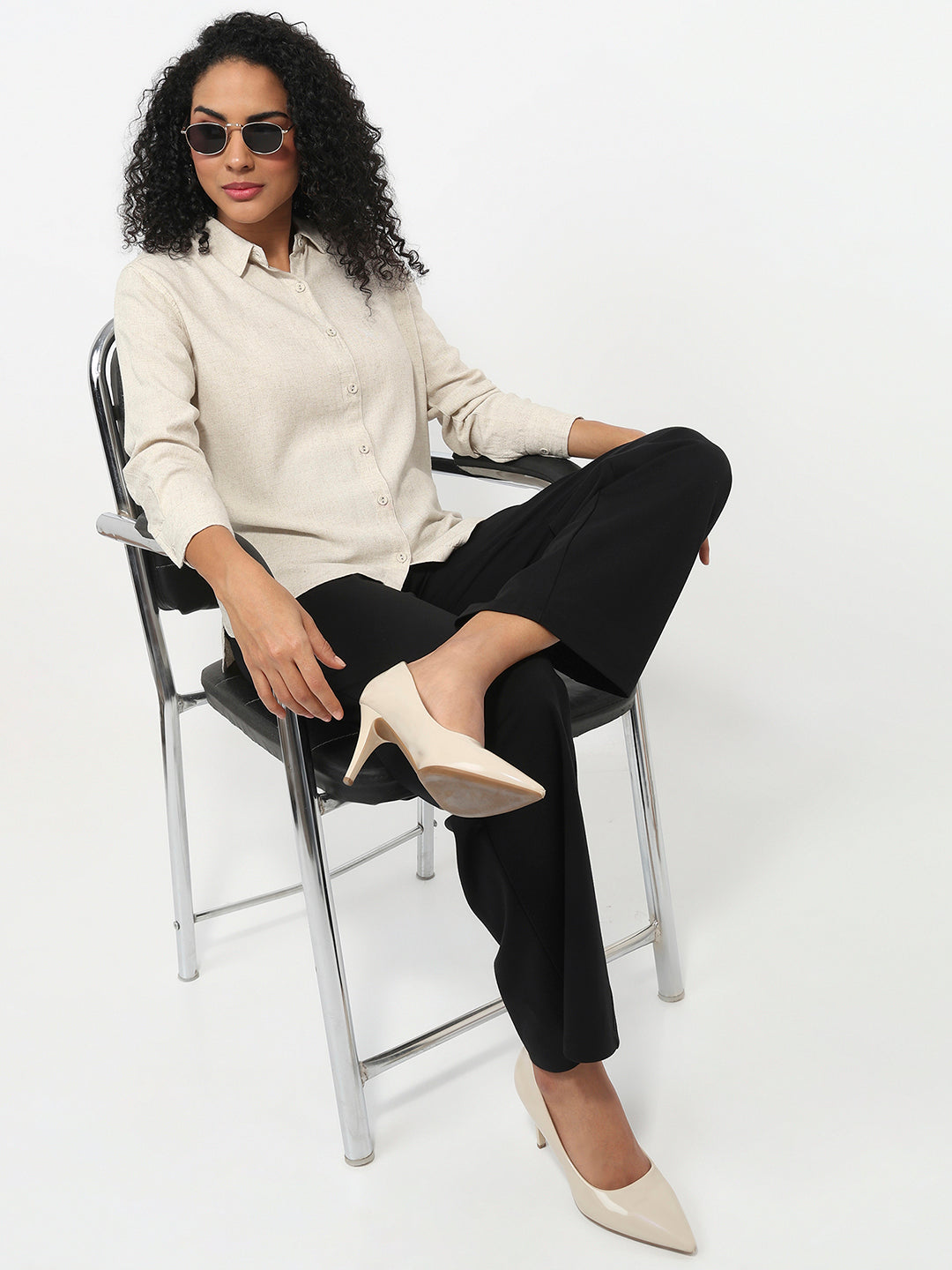 Women Light Natural Oversized Shirt