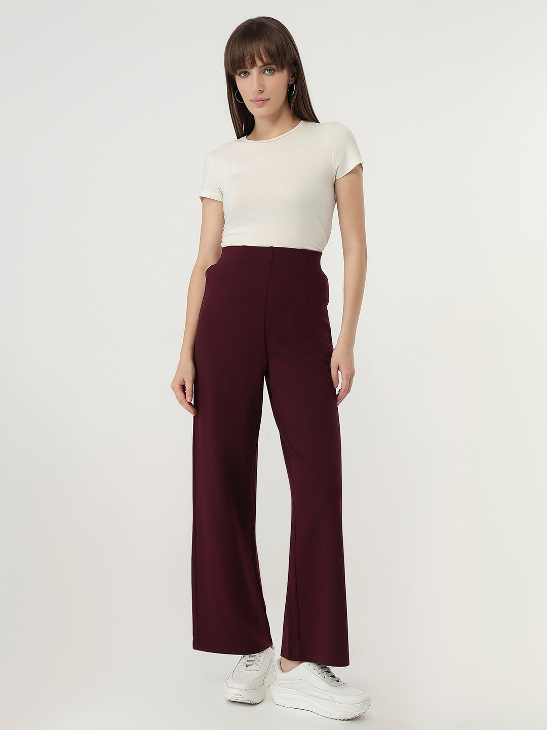 Women Wine High-Rise Treggings