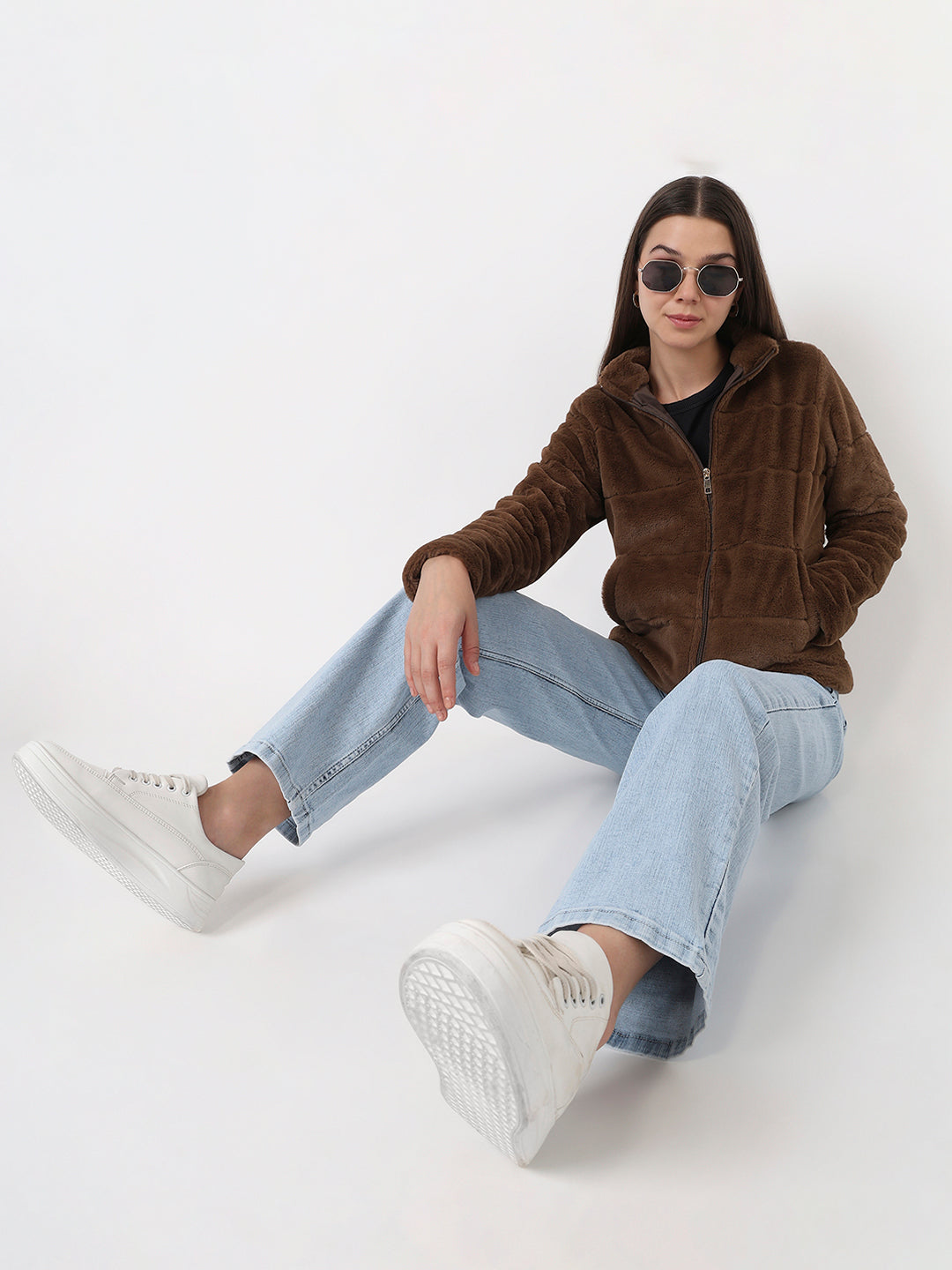 Women Sepia Slim Fit Jacket