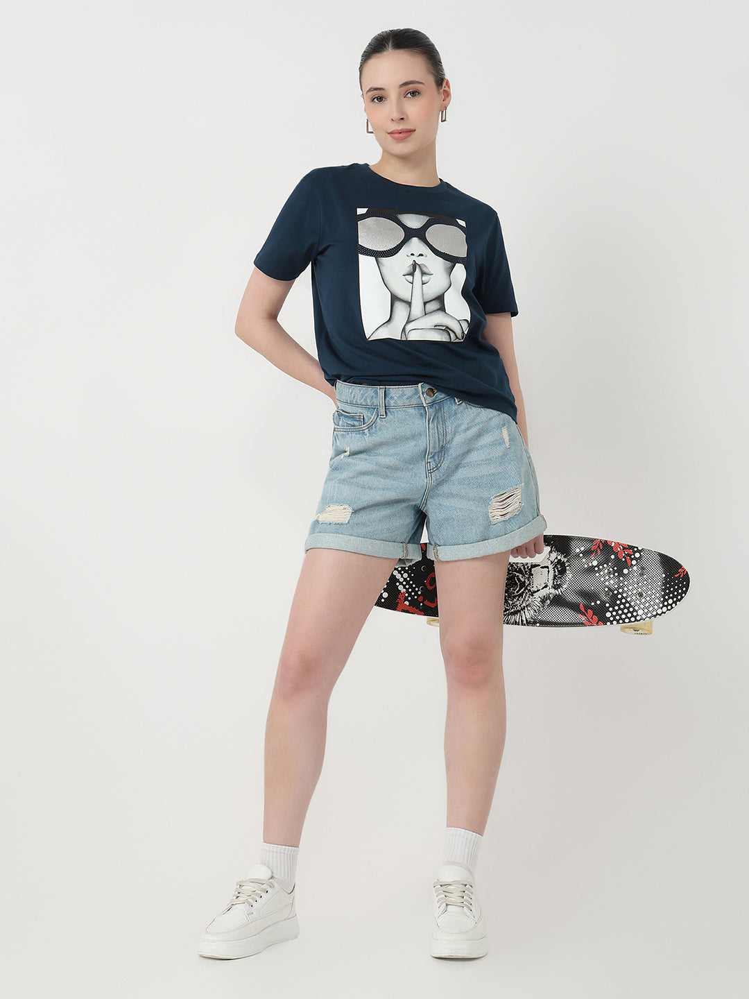 Women Airforce Slim Fit Graphic T-Shirt