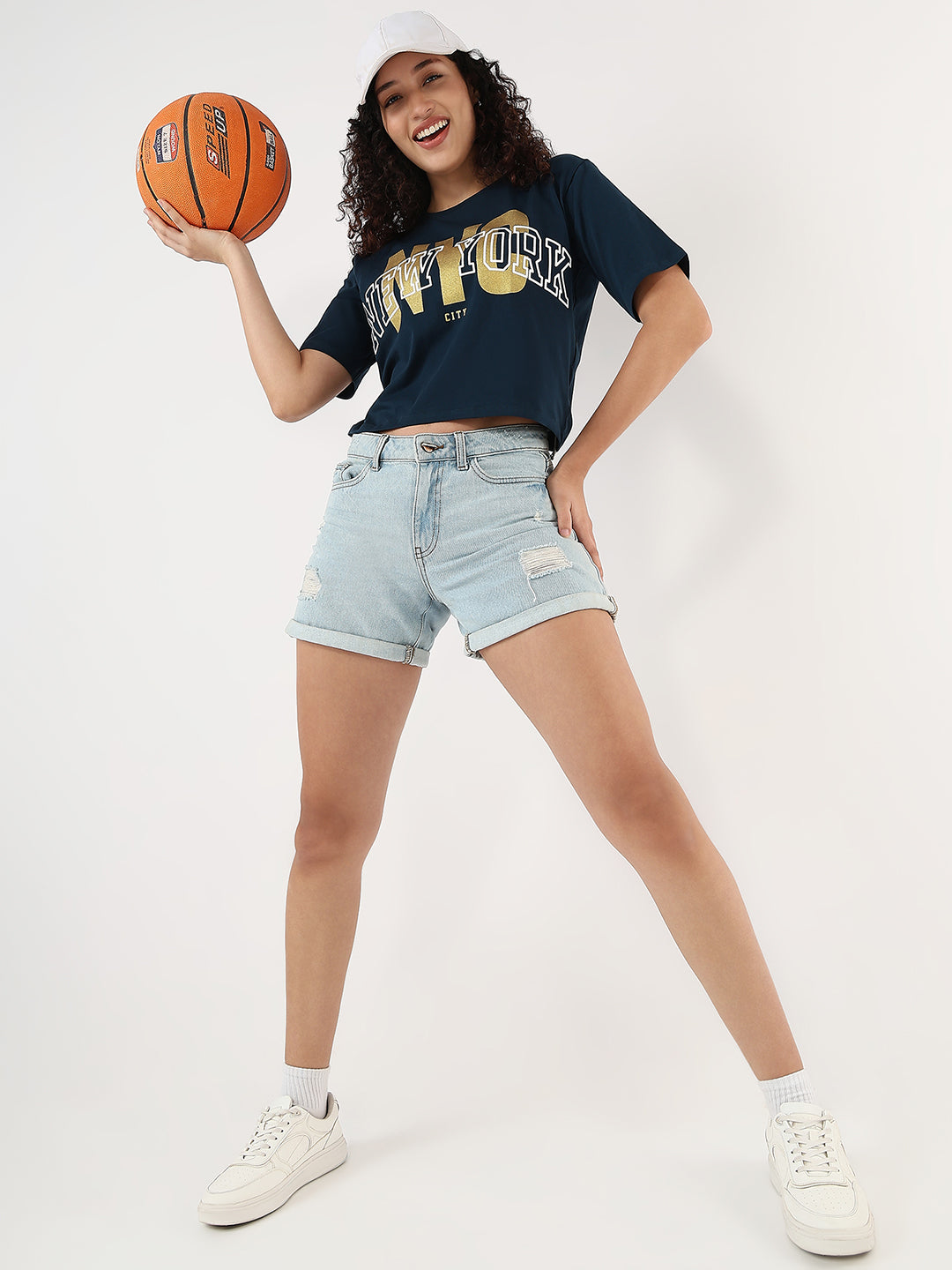 Women Airforce Slim Graphic Crop T-Shirt