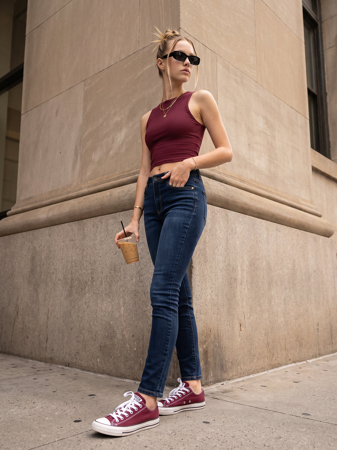 Blue High-Rise Skinny Jeans