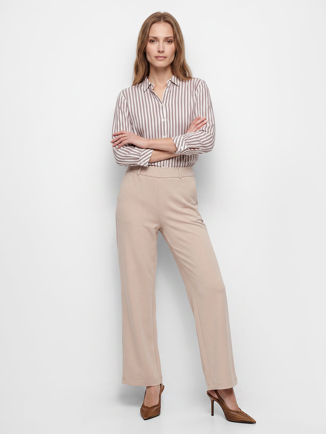 Women Beige Joggers