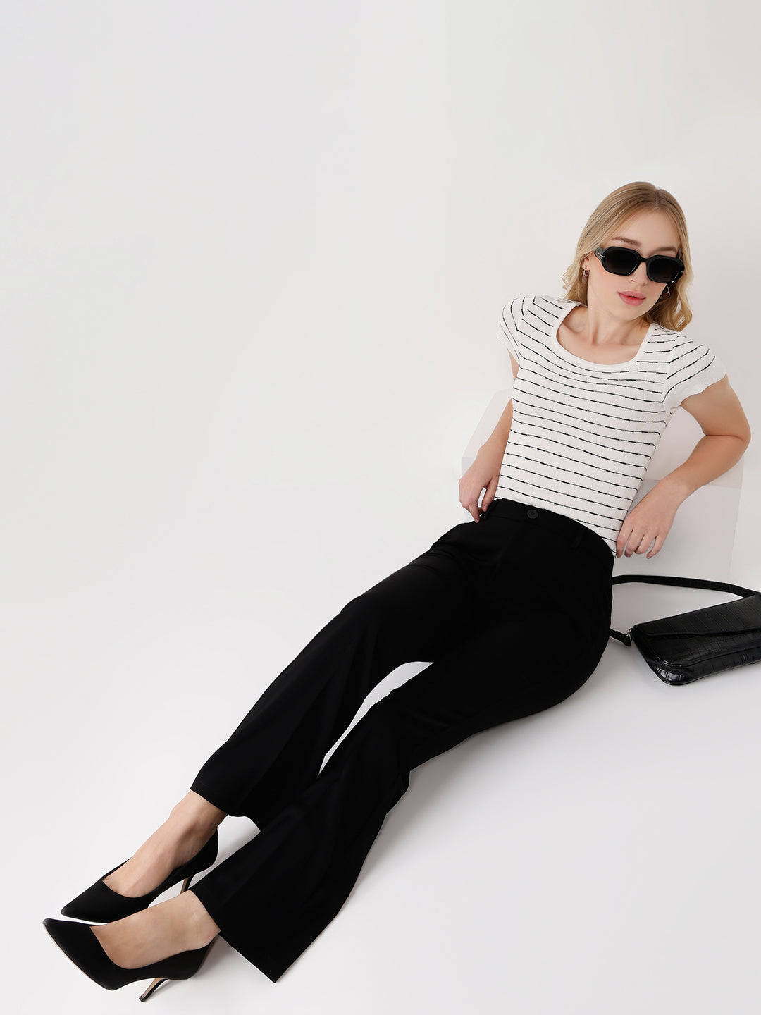 Women Black Flare Jeans