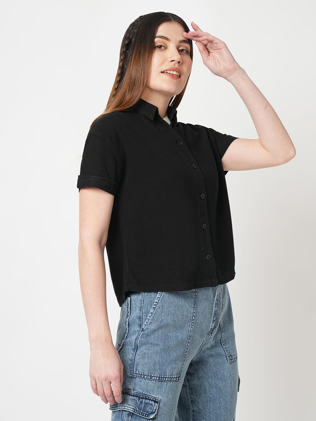 Slim Fit Black Shirt