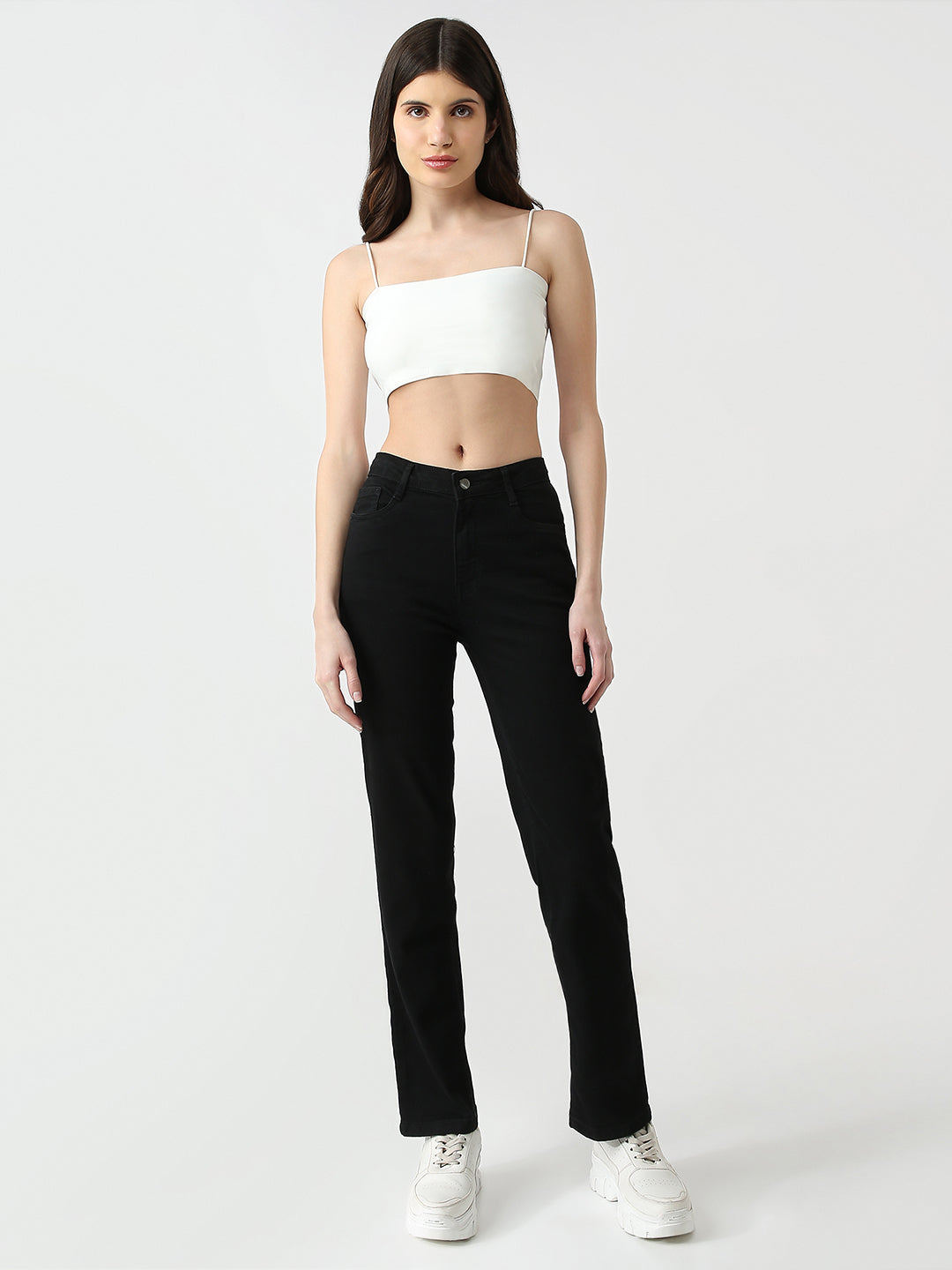 Women High-Rise Slim Straight Fit Jeans