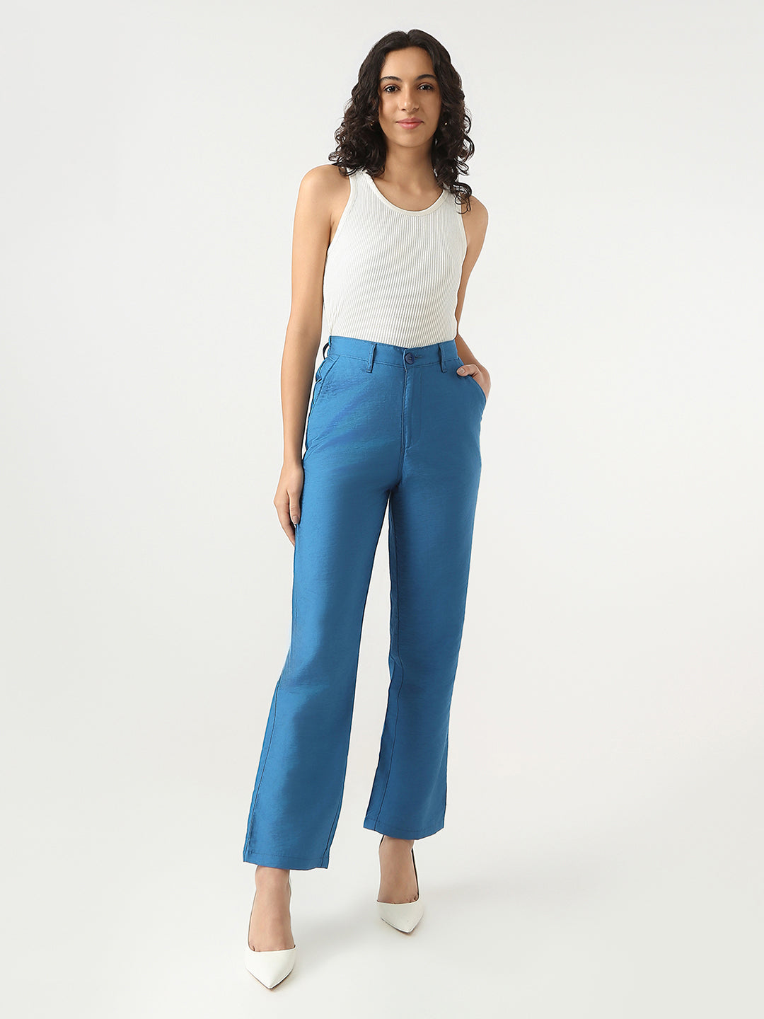 Women Loose Straight Fit Korean Pants