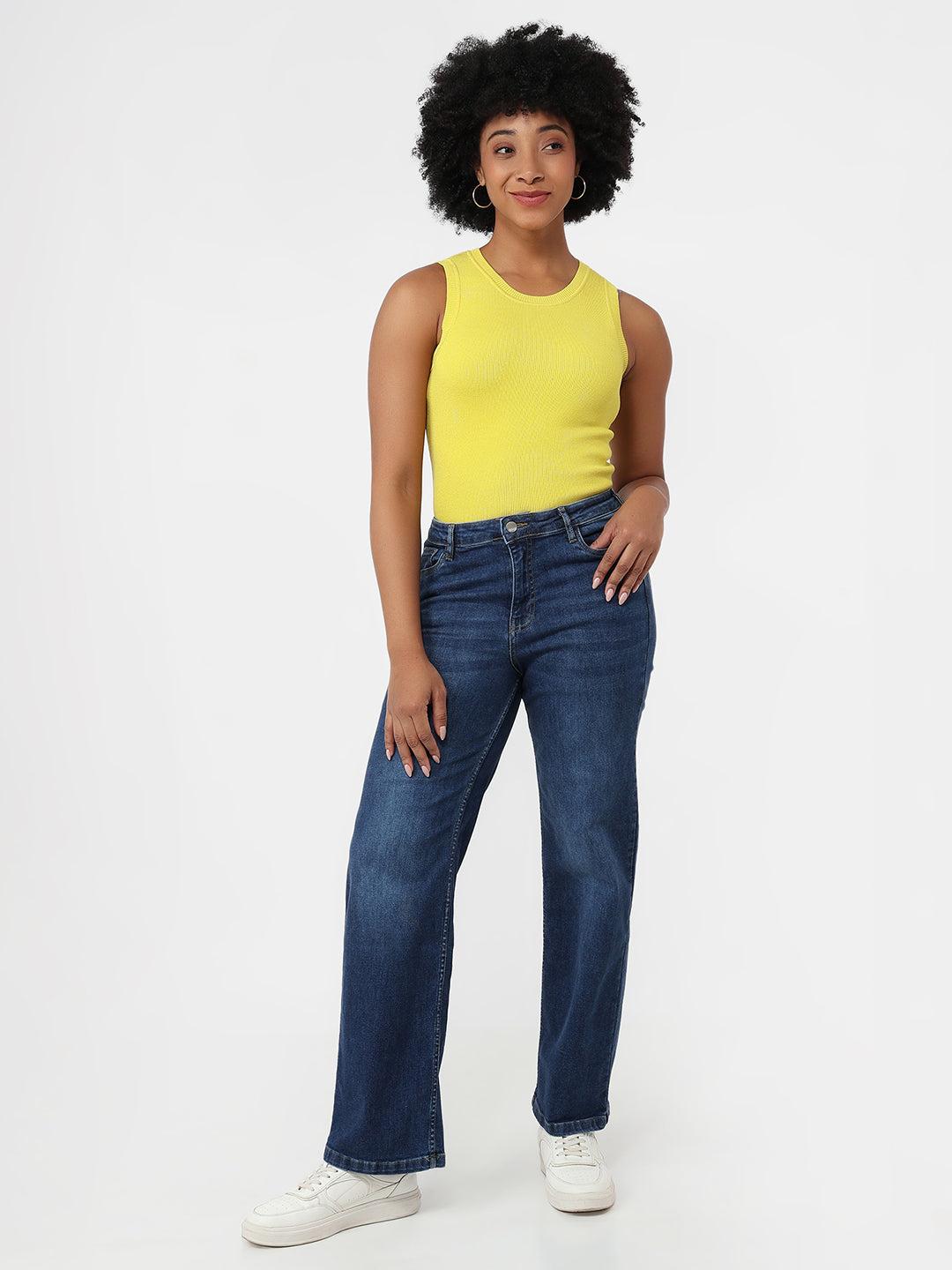 Blue High-Rise Baggy Jeans