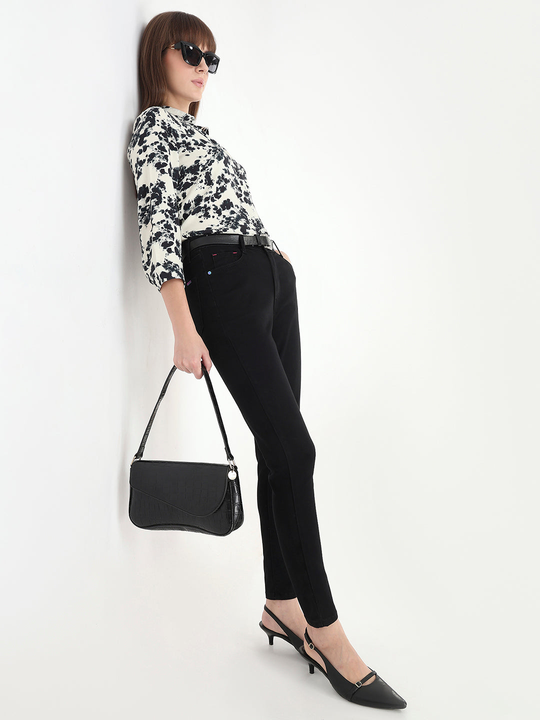 Women Black Sky High Skinny Jeans