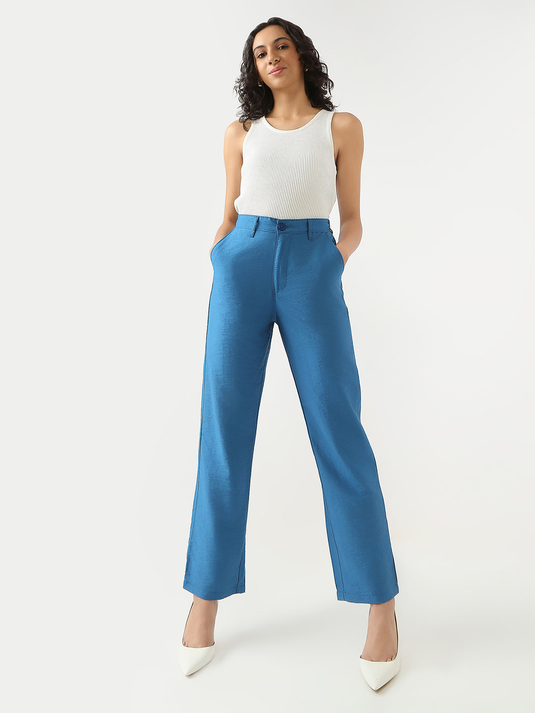 Women Loose Straight Fit Korean Pants