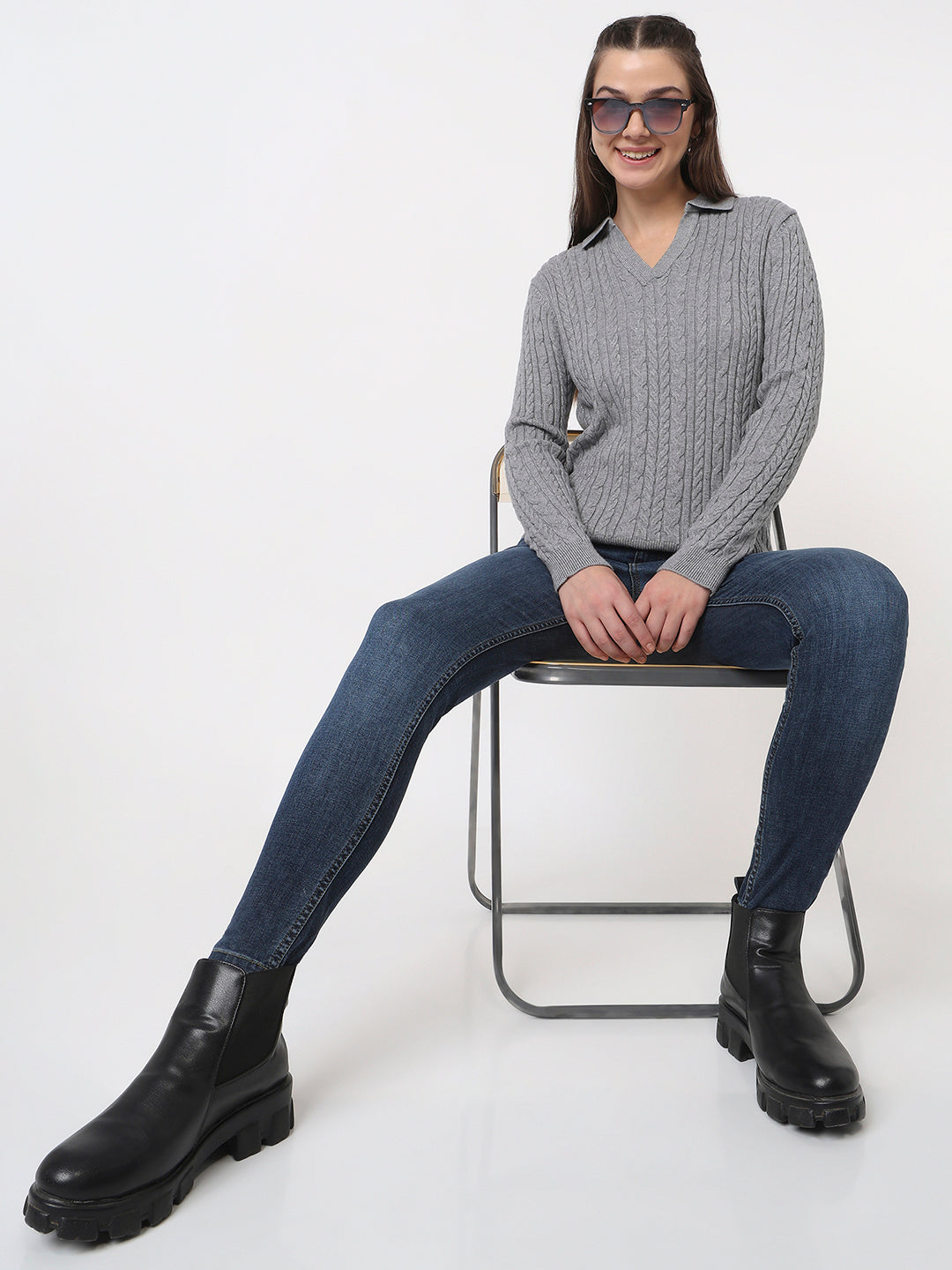Women Blue High-Rise Skinny Jeans
