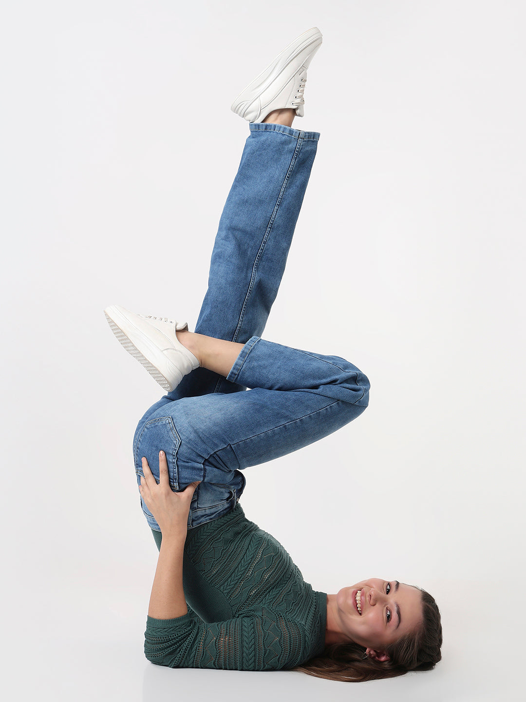 Blue High-Rise Baggy Jeans