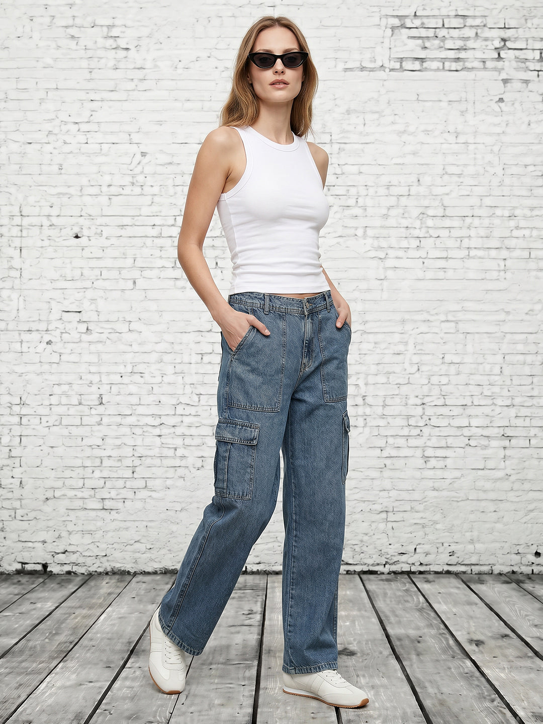 Women Blue Cargo
