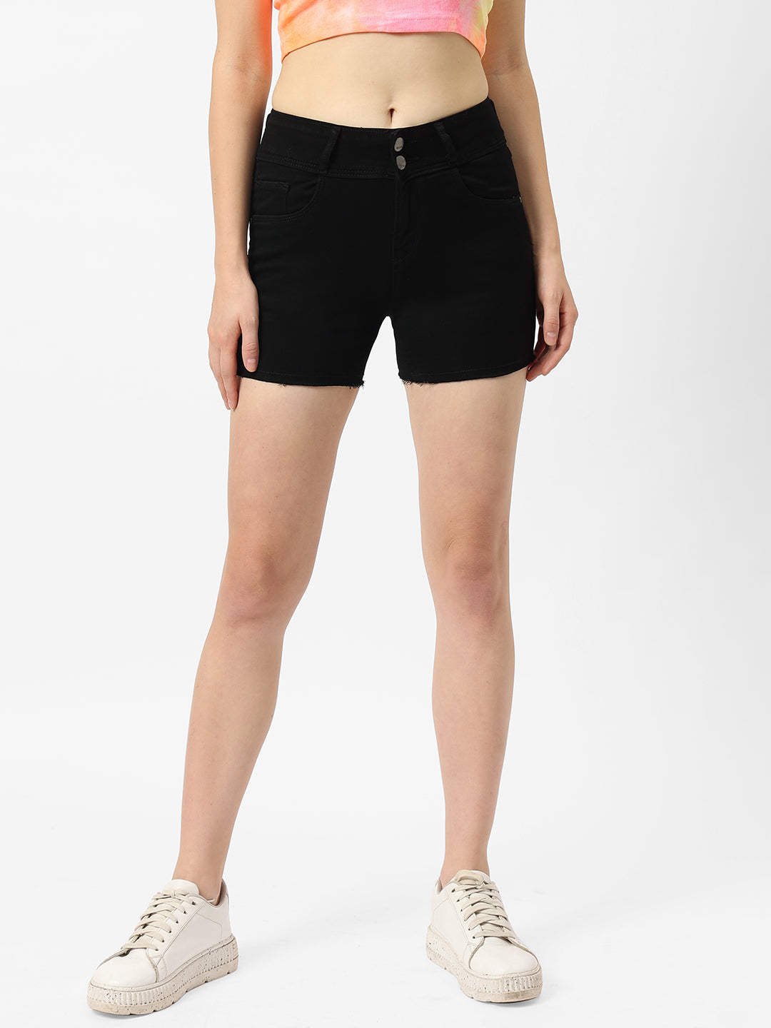 Women High-Rise Slim Shorts