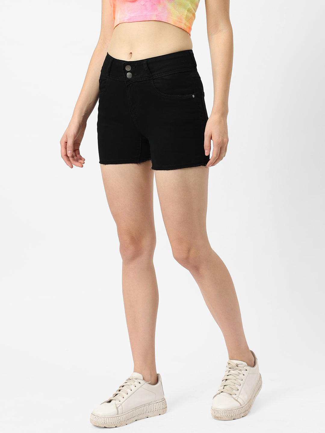 Women High-Rise Slim Shorts