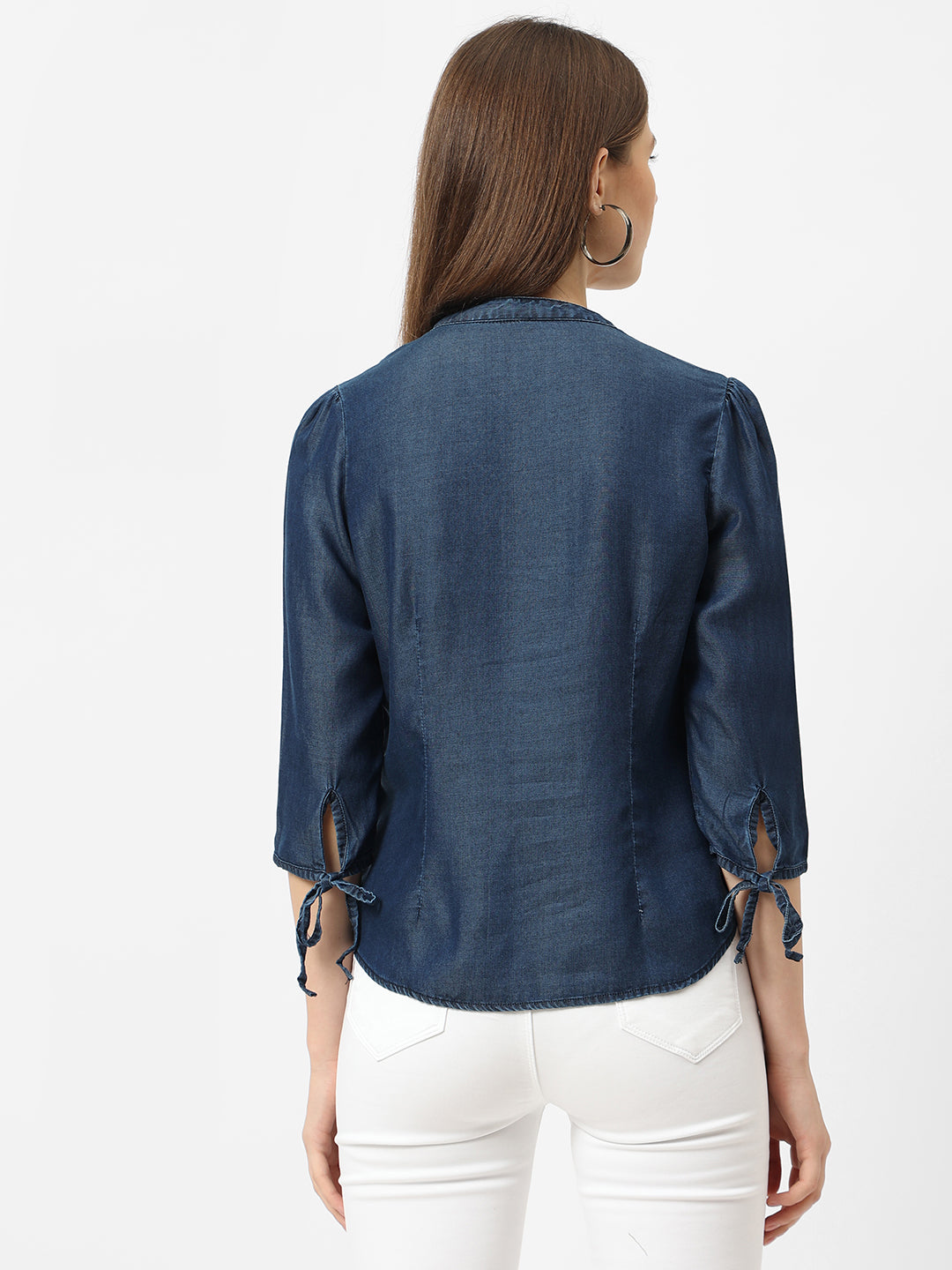 Women Dark Blue Slim Top