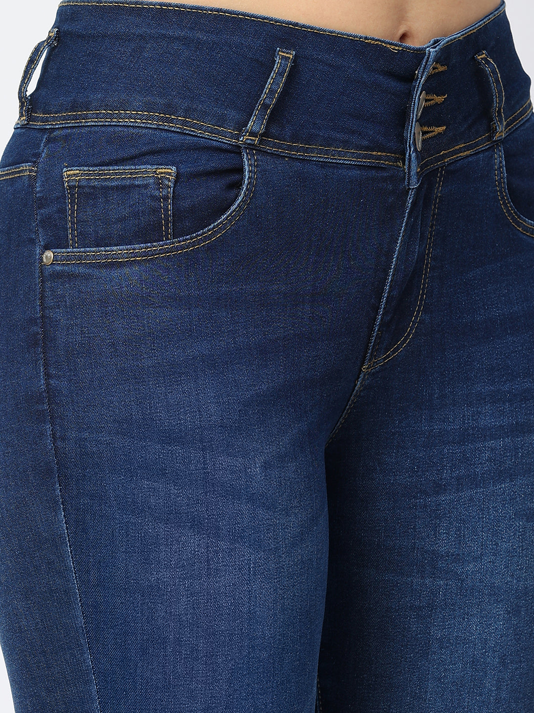 Women Blue High-Rise Skinny Jeans