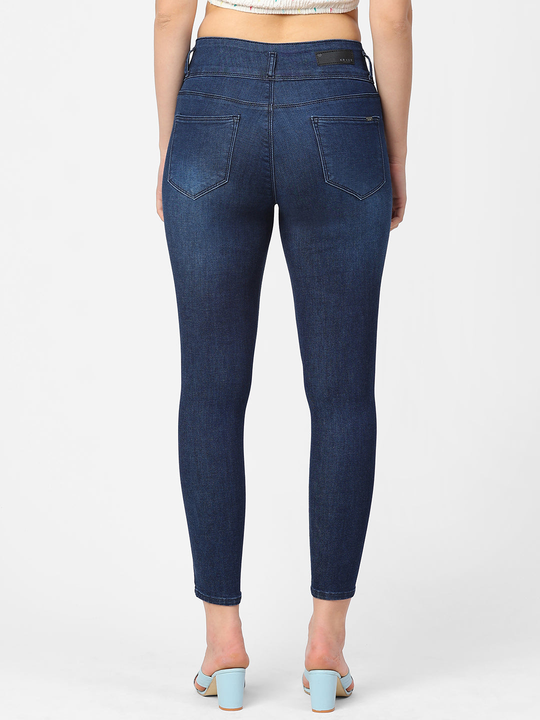 Women Navy High-Rise Skinny Jeans