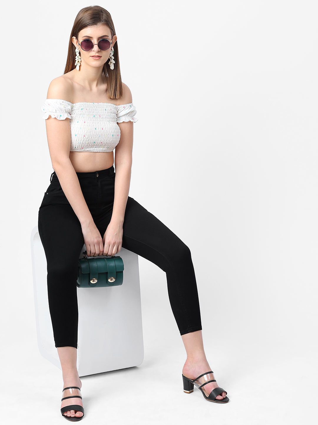 Women Black High-Rise Skinny Jeans
