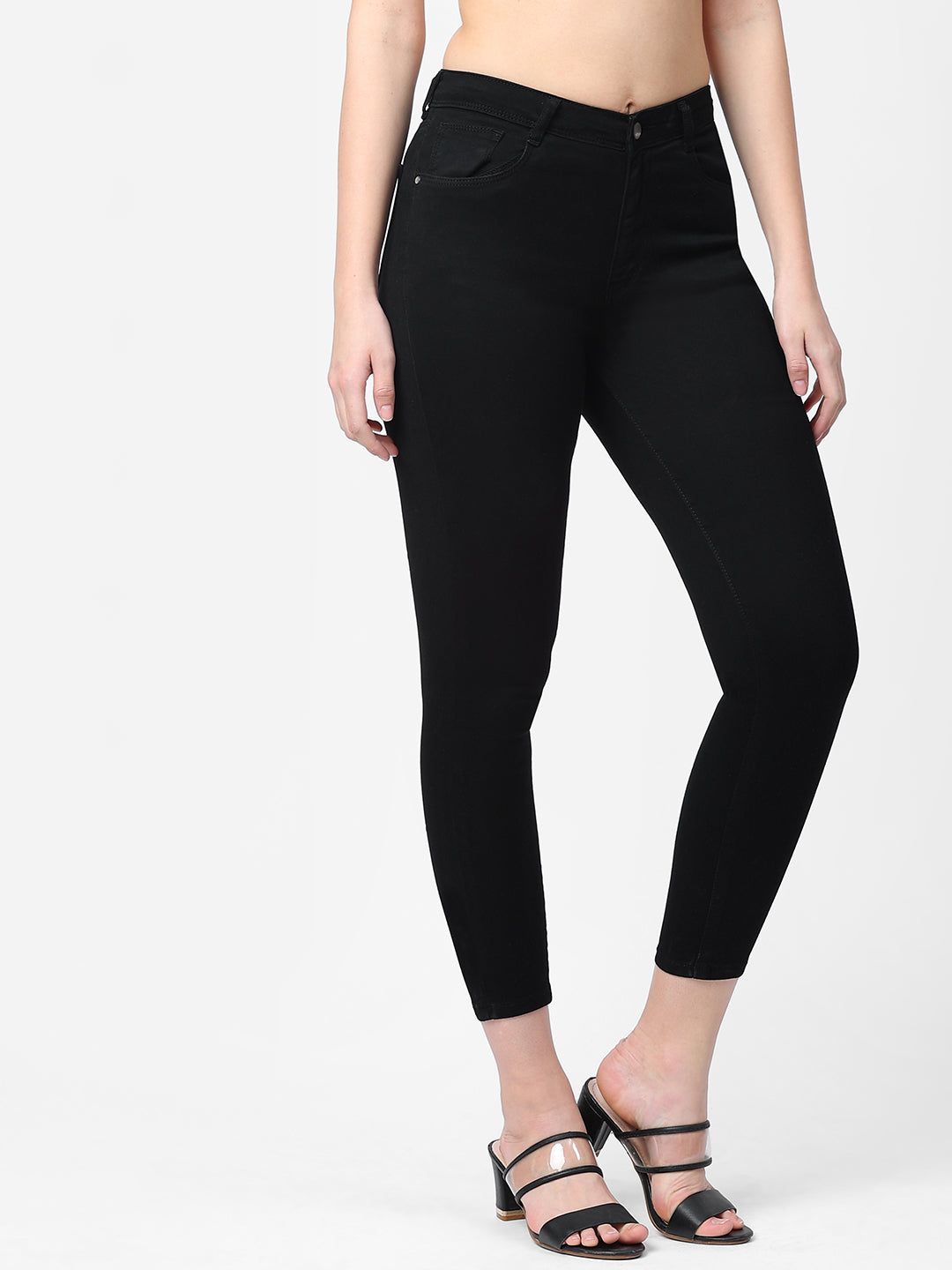 Women Black High-Rise Skinny Jeans