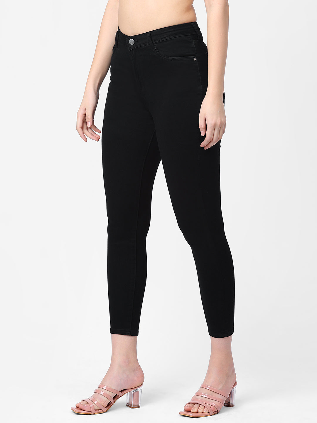 Women Black Super High-Rise Super Skinny Jeans