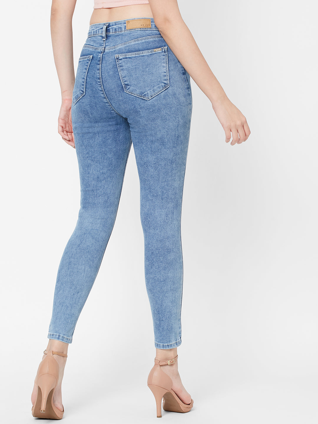 Women Light Blue Super High-Rise Super Skinny Jeans