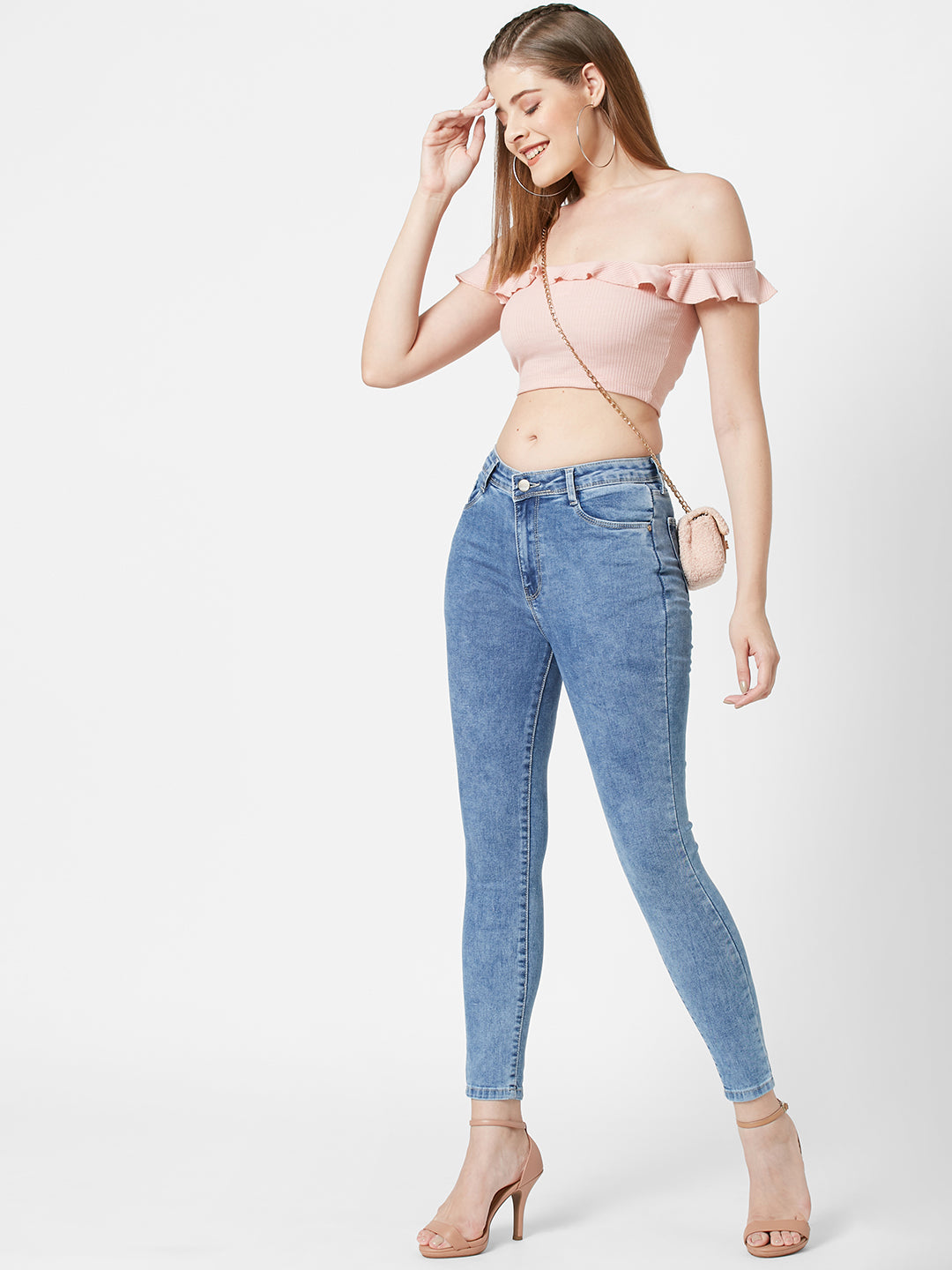 Women Light Blue Super High-Rise Super Skinny Jeans