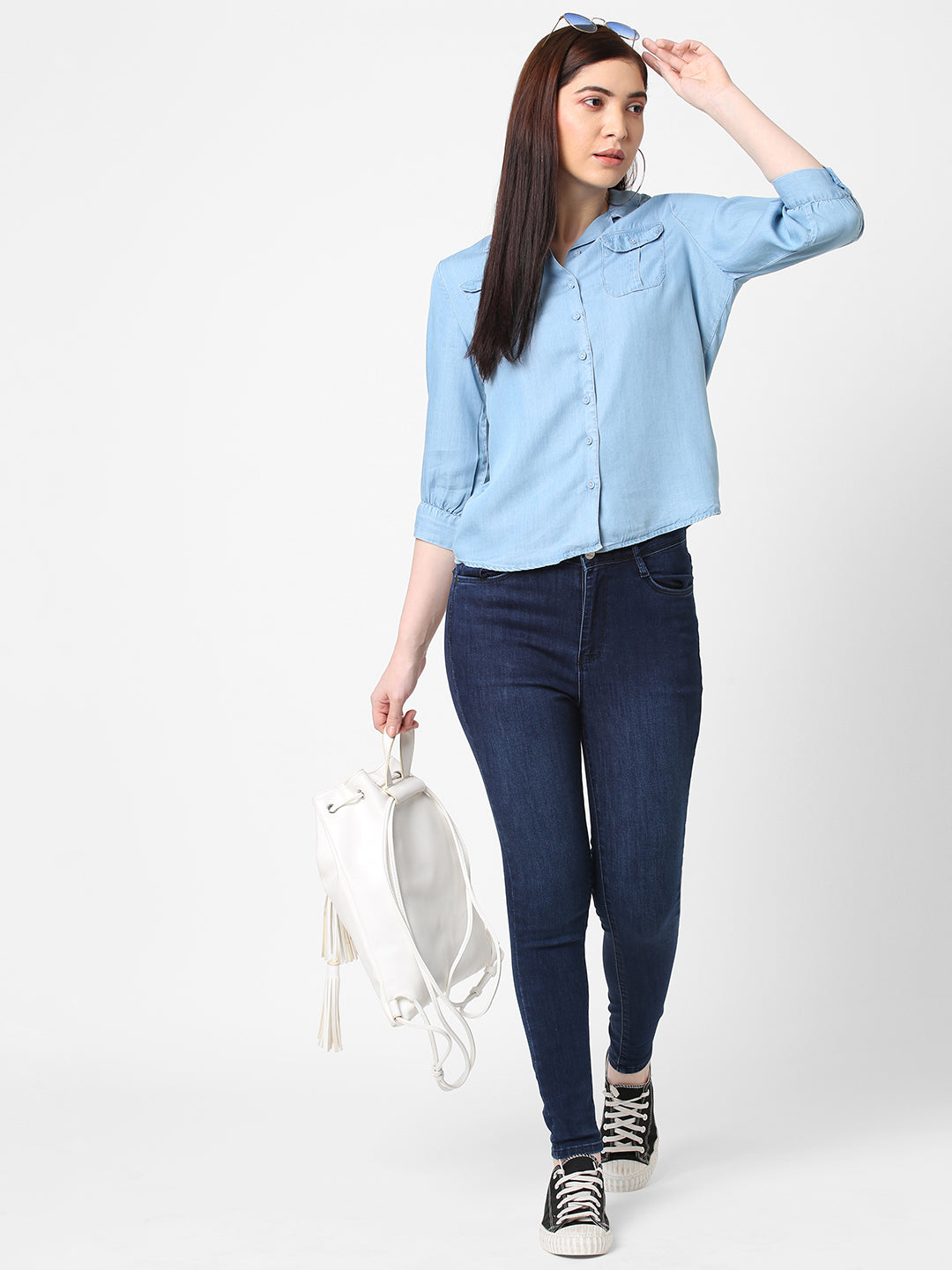 Women Navy Super High-Rise Super Skinny Jeans