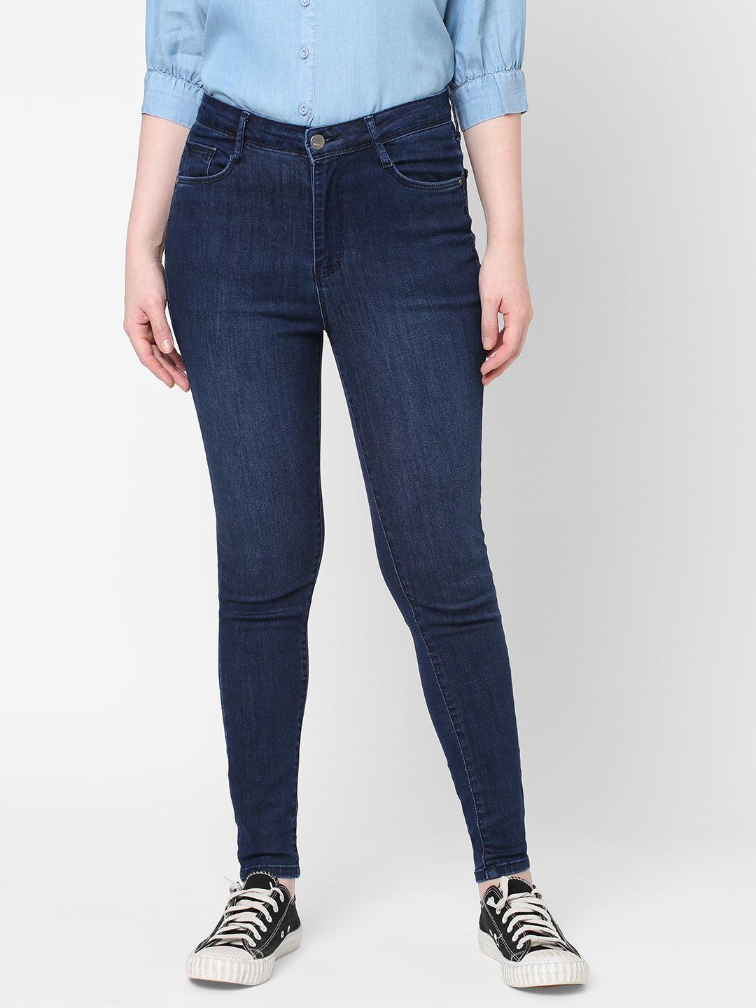 Women Navy Super High-Rise Super Skinny Jeans