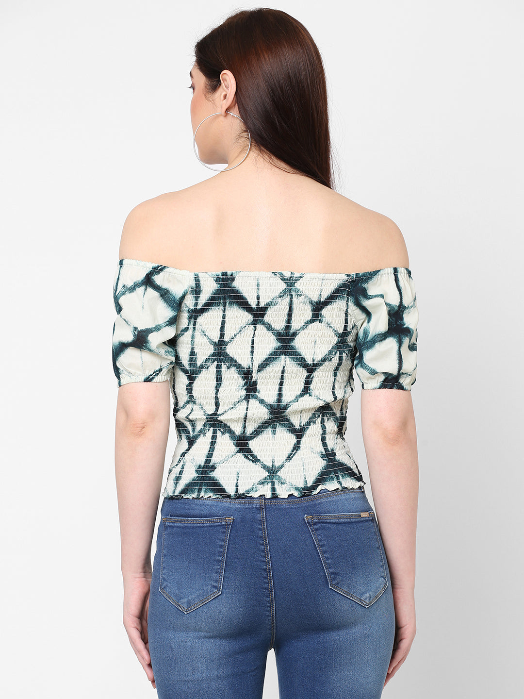 Women Tie & Dye Slim Crop Top