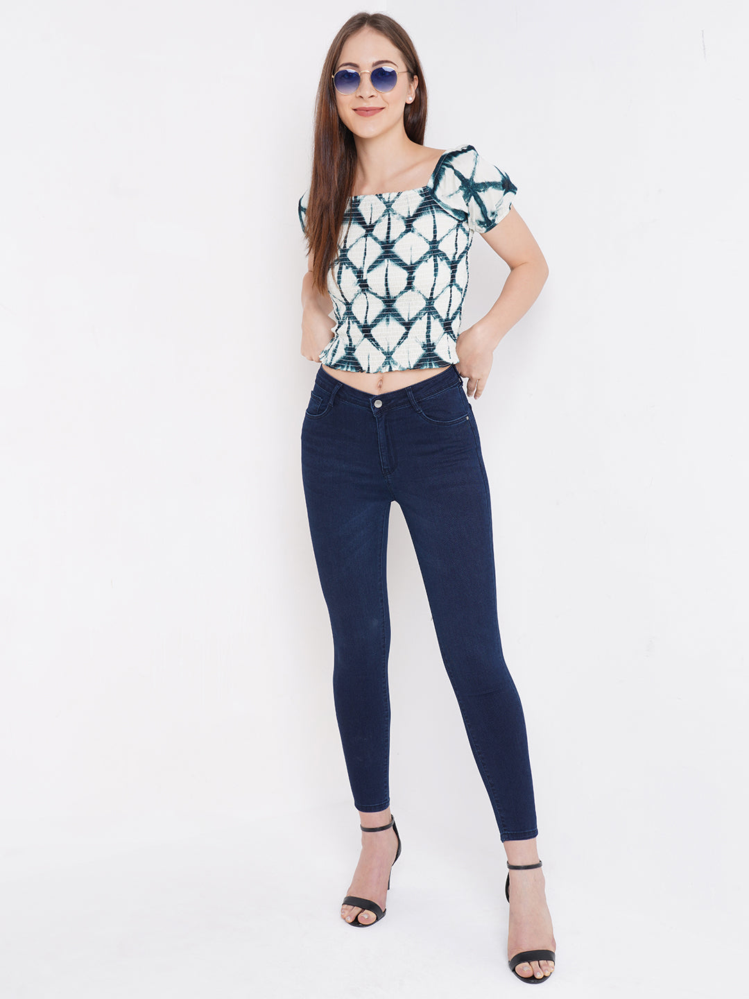 Women Multi Tie Dye Crop Top