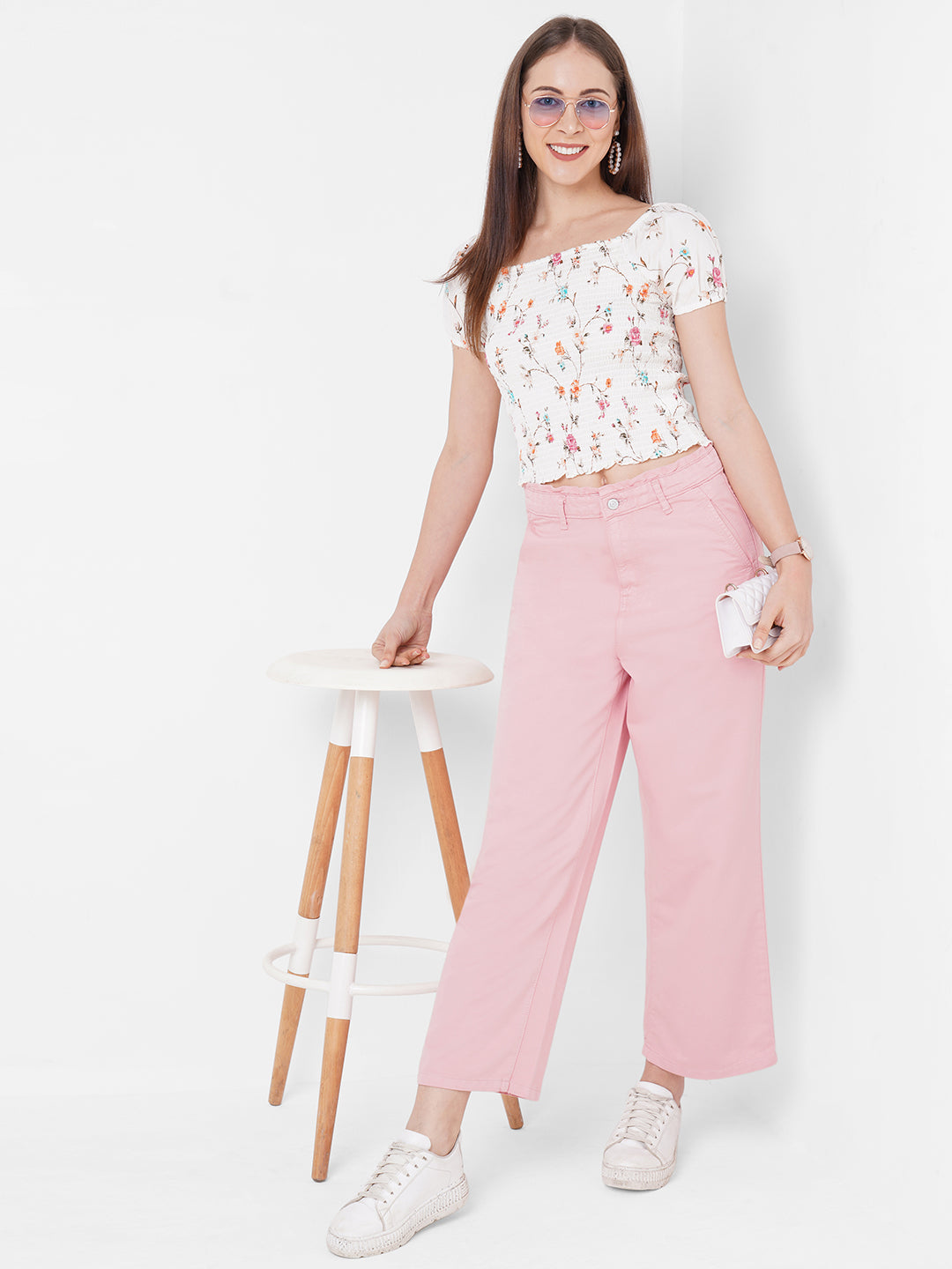Women Floral Printed Crop Top