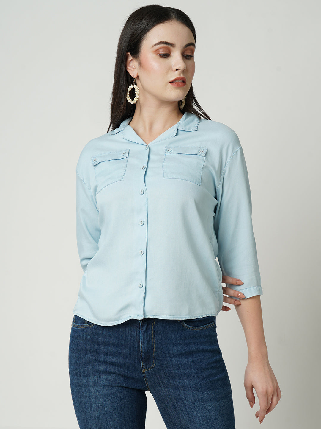 Women Light Blue Shirt